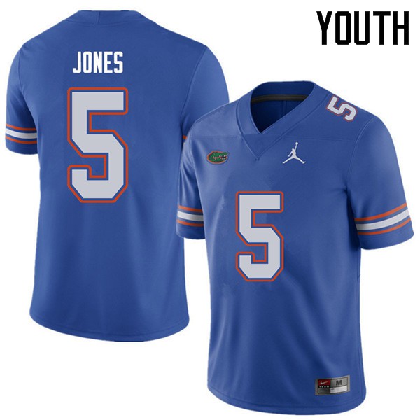 Jordan Brand Youth #5 Emory Jones Florida Gators College Football Jersey Royal